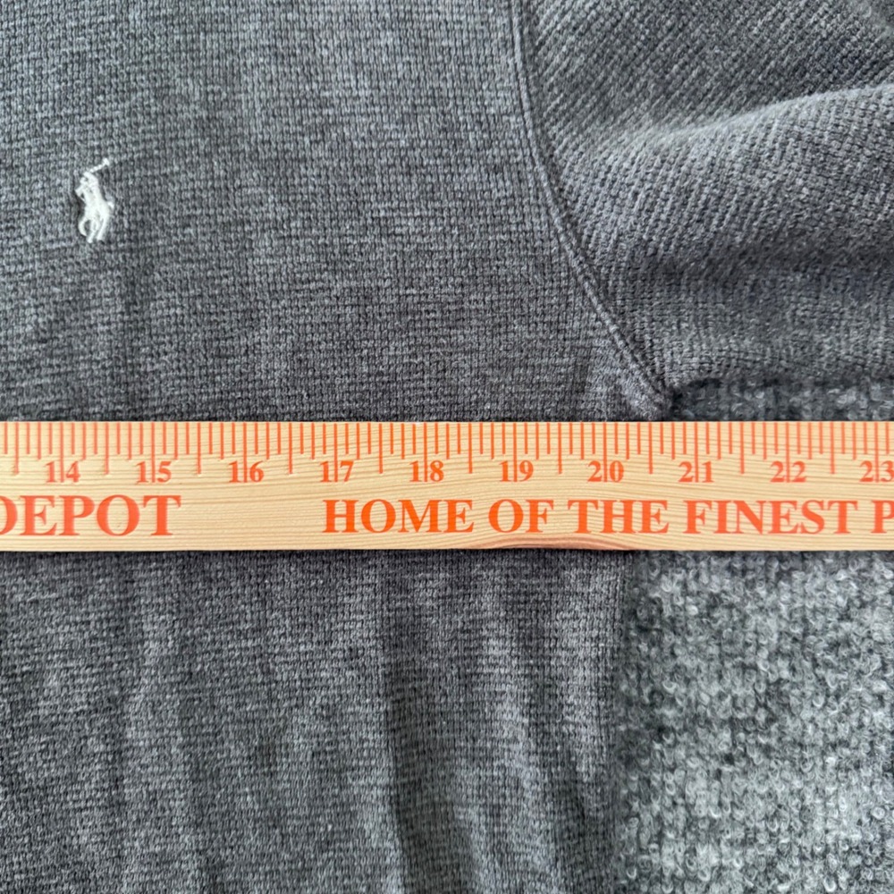 Polo Ralph Lauren Henley Shirt Mens XL Waffle Knit Cotton Regular Fit Gray - Picture 5 of 7